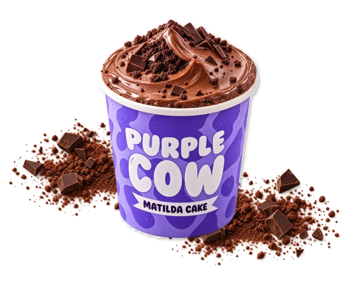 Chocolate cake in a tub